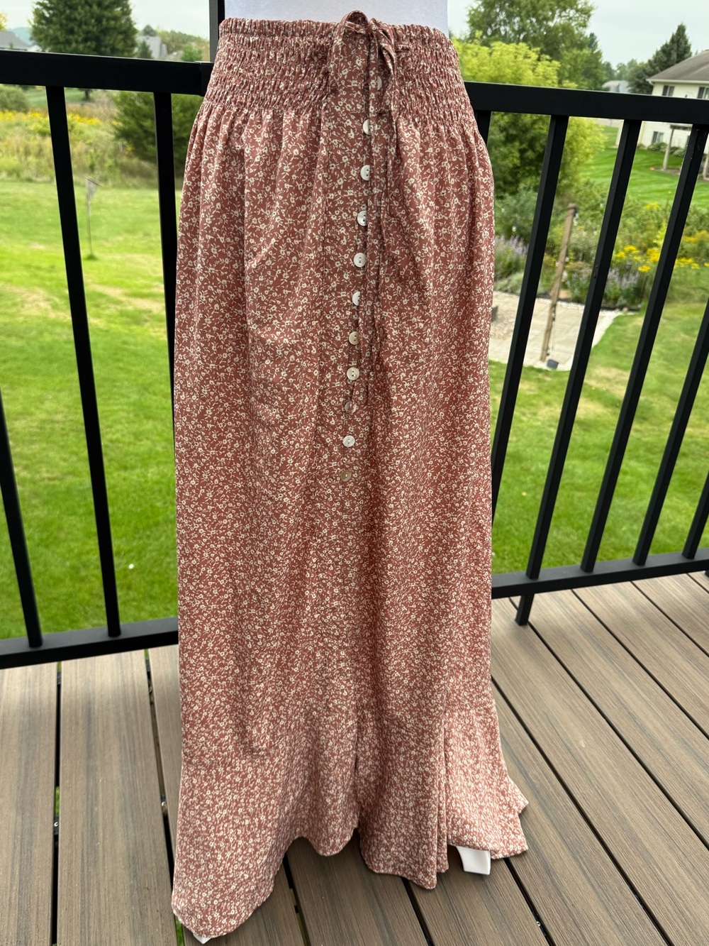 Bohme Flowy Floral Skirt